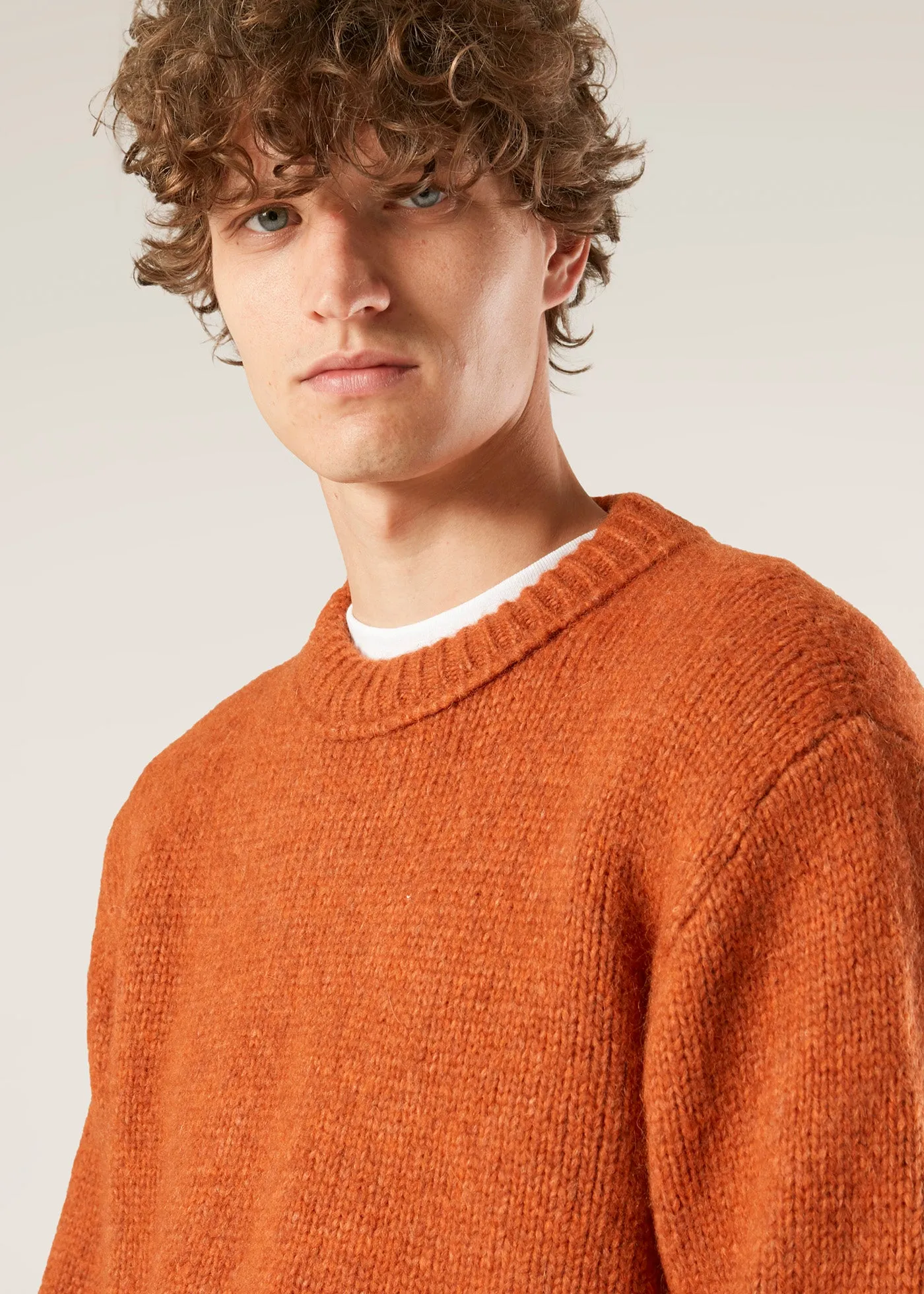 AAPPIO ORANGE WOOL AND ALPACA SWEATER