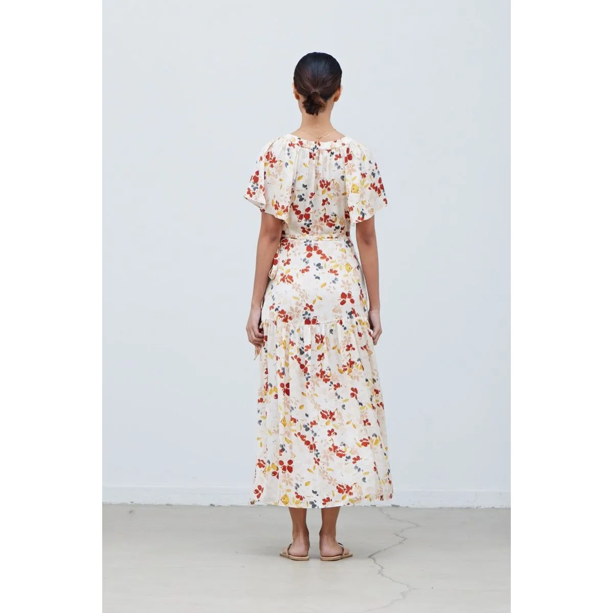 Alexis Floral Printed Wrap Grade and Gather Dress