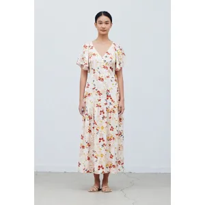 Alexis Floral Printed Wrap Grade and Gather Dress