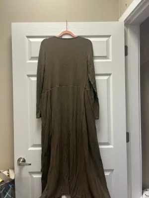 Babaton Olive Green Wrap Dress Sz L