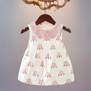 Baby Girl Dress Summer Dress Western Style 0-3 Years Old 1 Baby Princess Dress Female Little Kids' New Baby Cotton Dress Summer