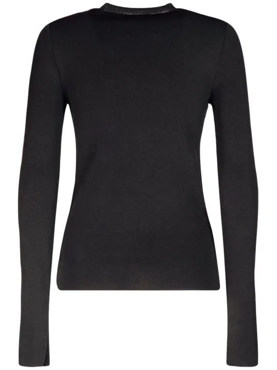 Balenciaga   Fitted viscose blend knit top 