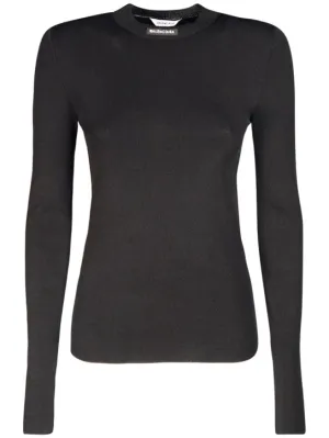 Balenciaga   Fitted viscose blend knit top 