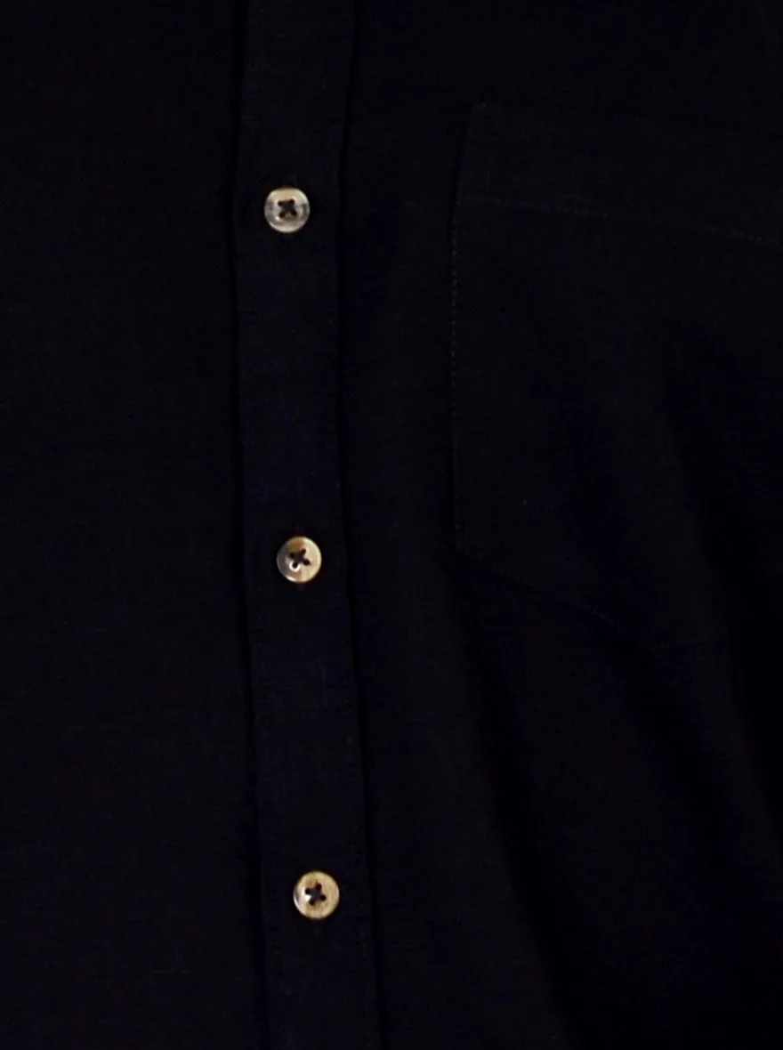 Black Solid Smart Fit Casual Shirt | Greenfibre