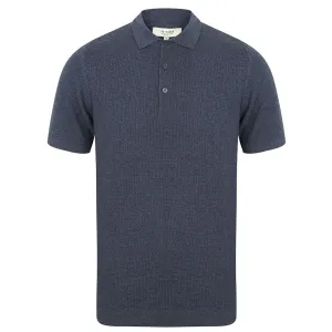 Boulle Textured Polo Shirt With Short Sleeves