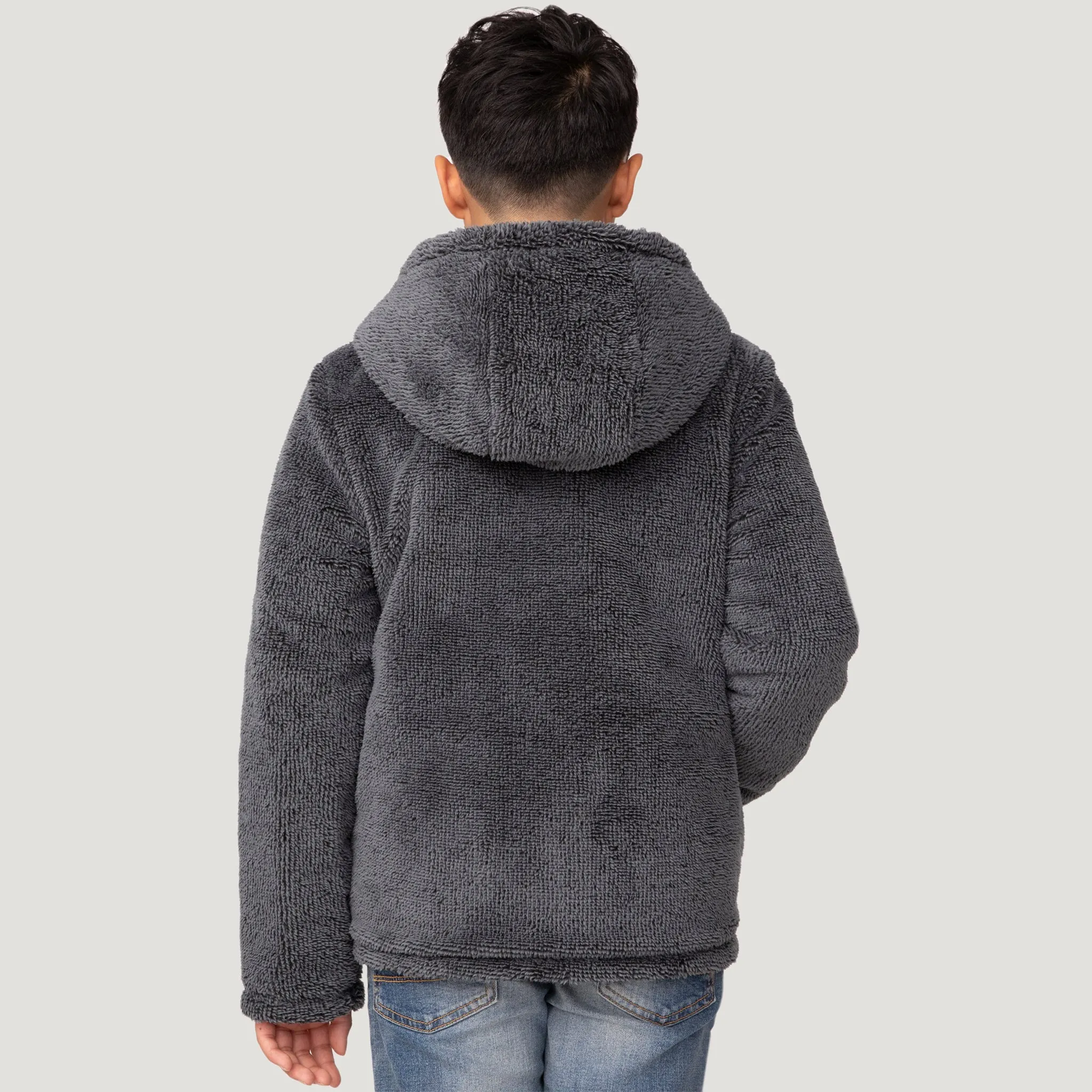 Boys' Quilted Reversible Hooded Jacket