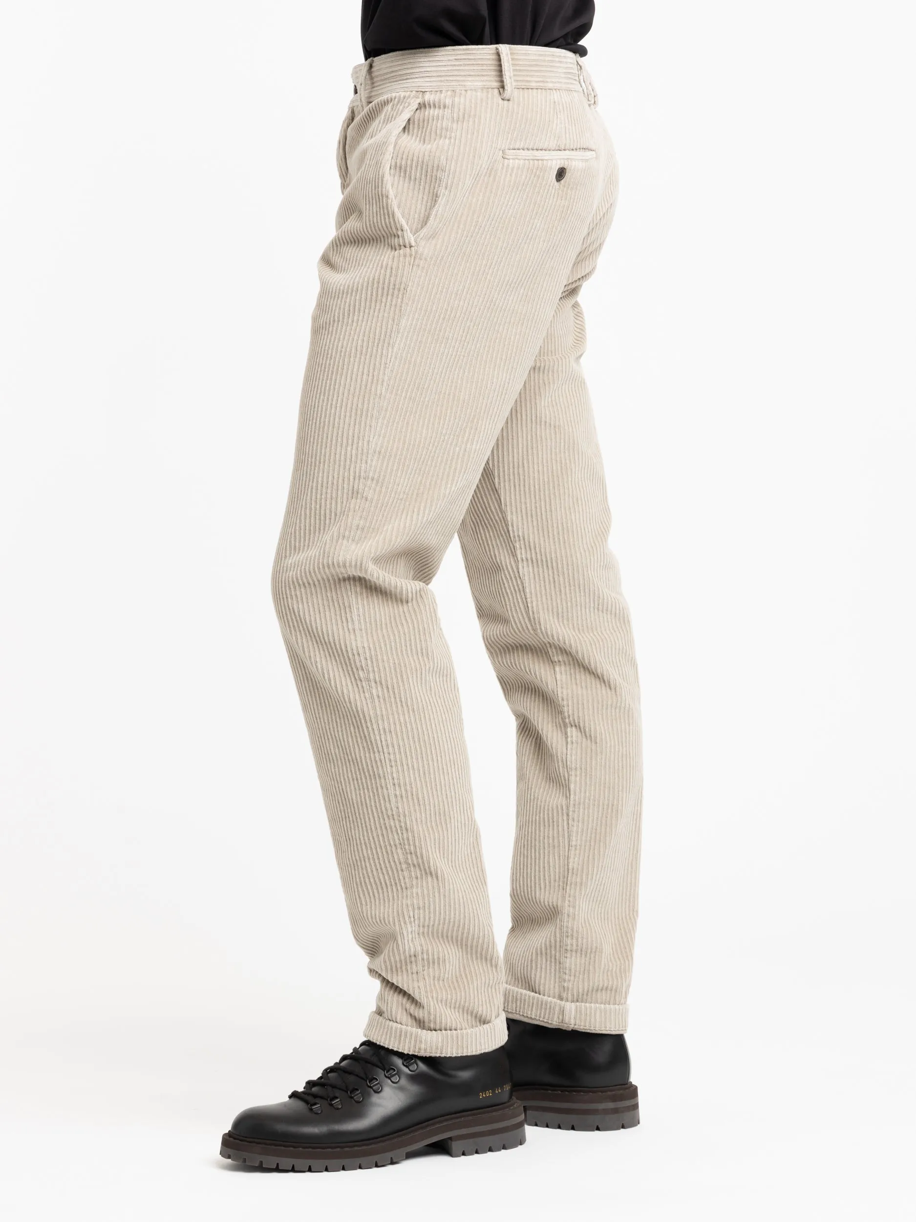 Brown Velvet Chino Trousers