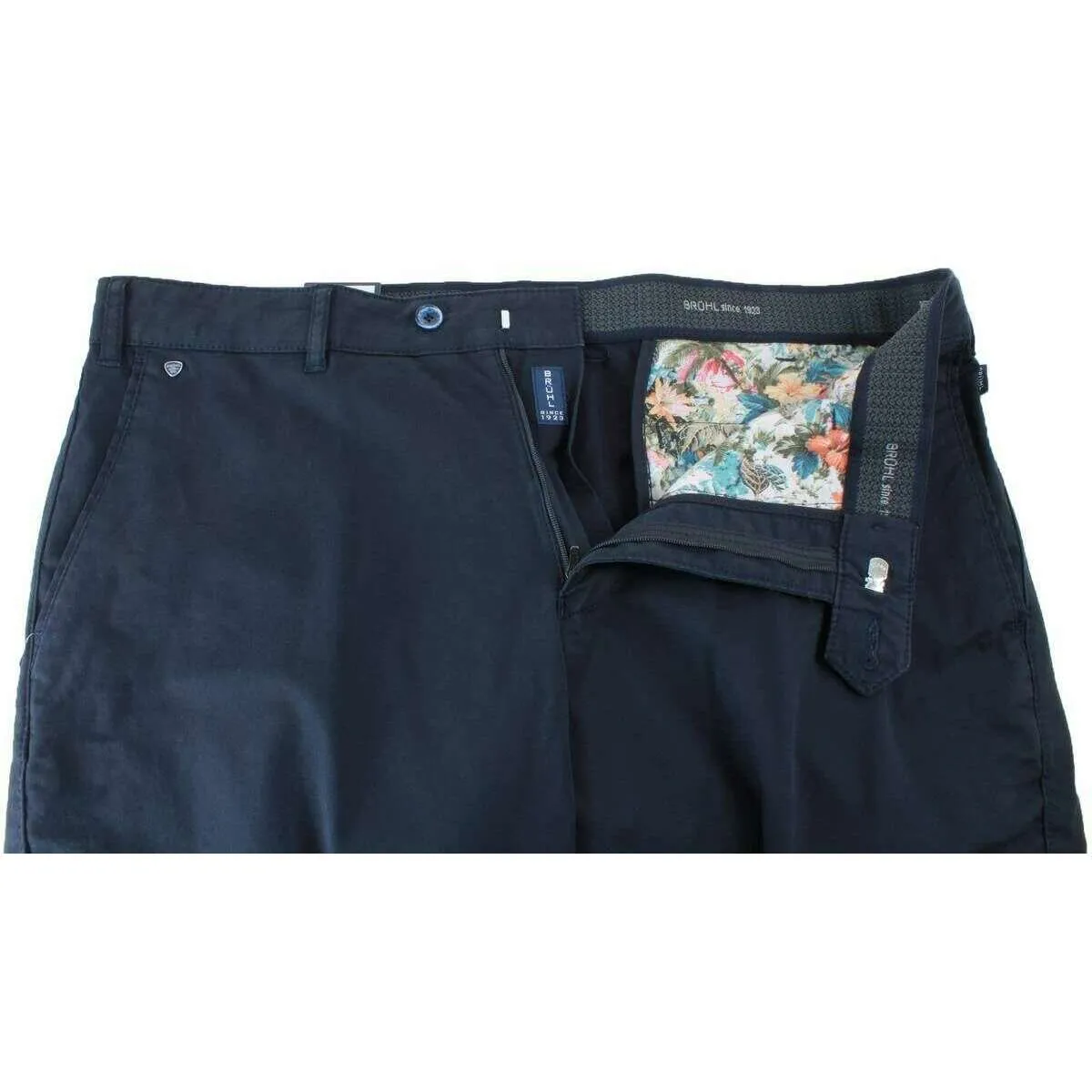 BRUHL Parma B Mover High Stretch Chinos - Marine Navy