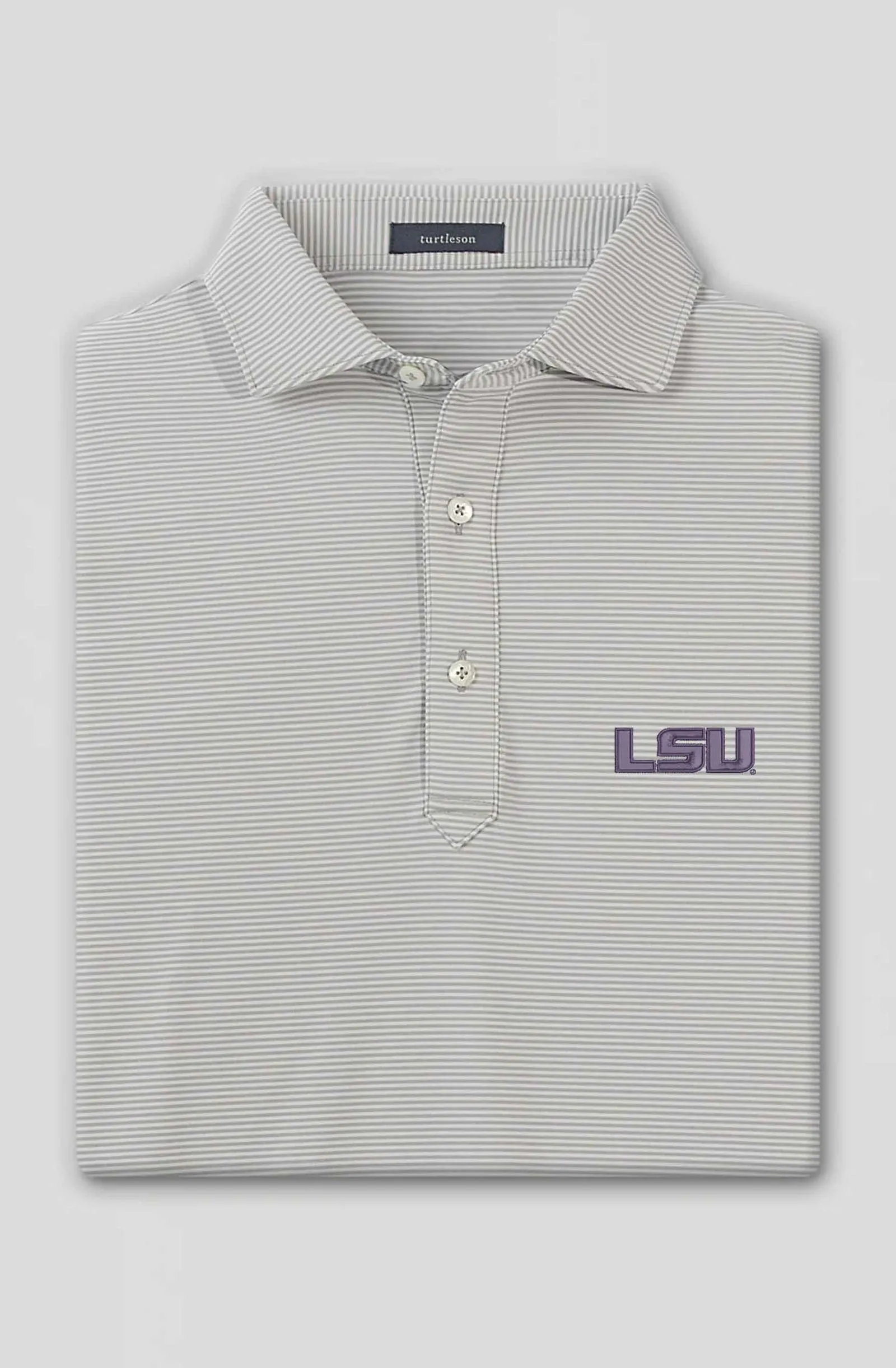 Carter Stripe Performance Polo - Louisiana State University