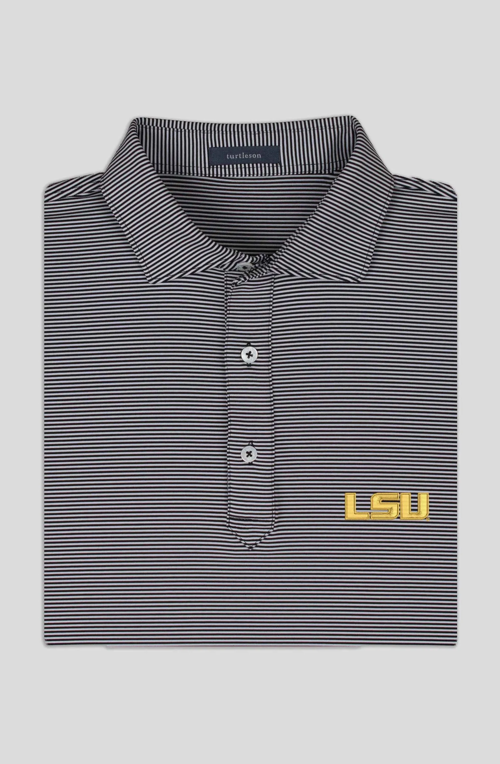 Carter Stripe Performance Polo - Louisiana State University