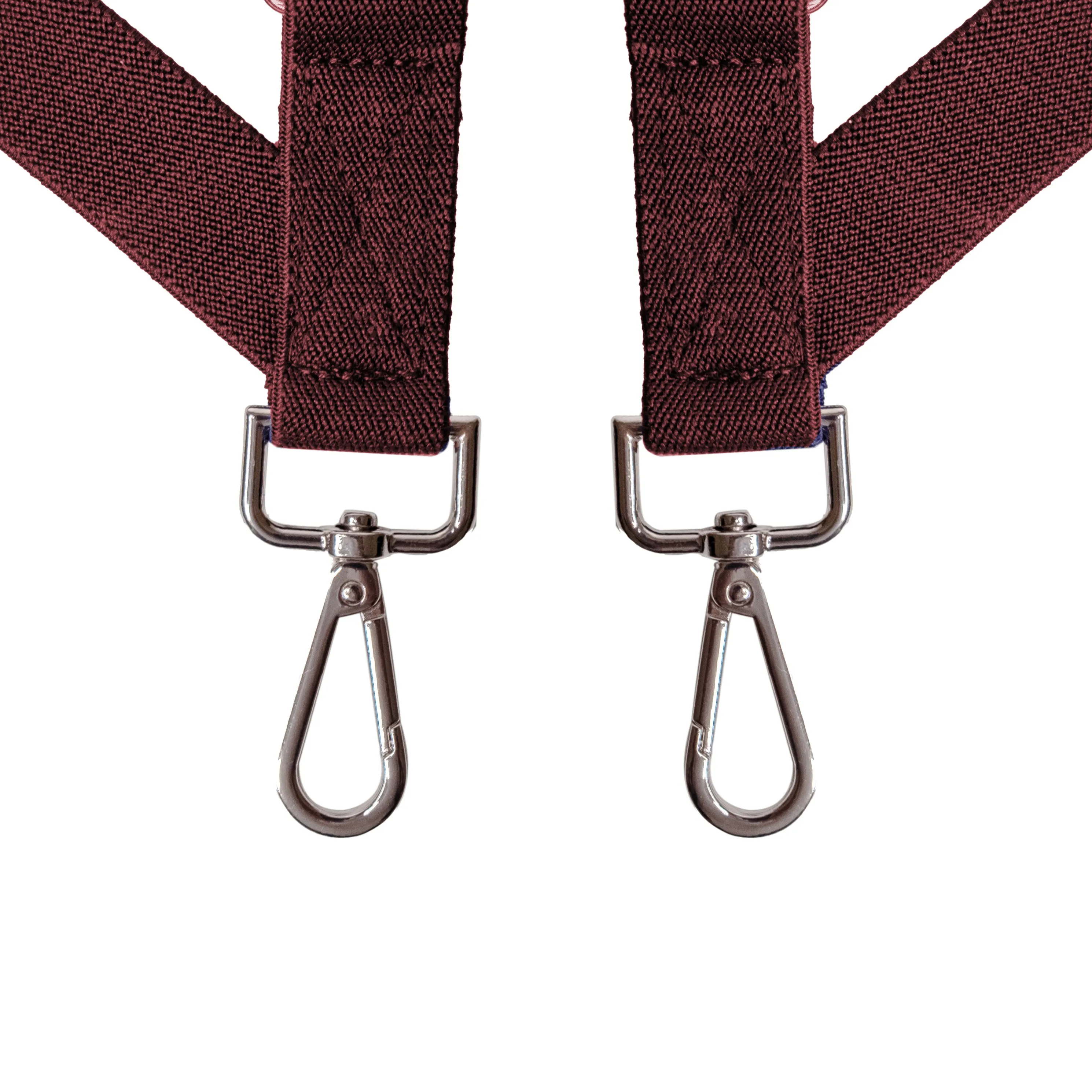 Chokore X-shaped Snap Hook Suspenders (Wine Red)