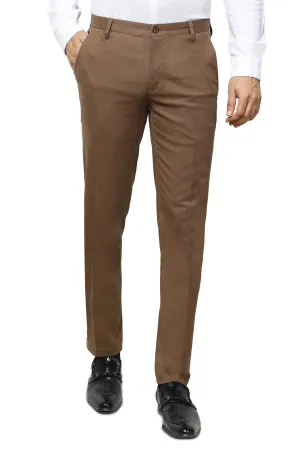 Coffee Brown Cotton Smart Fit Trouser