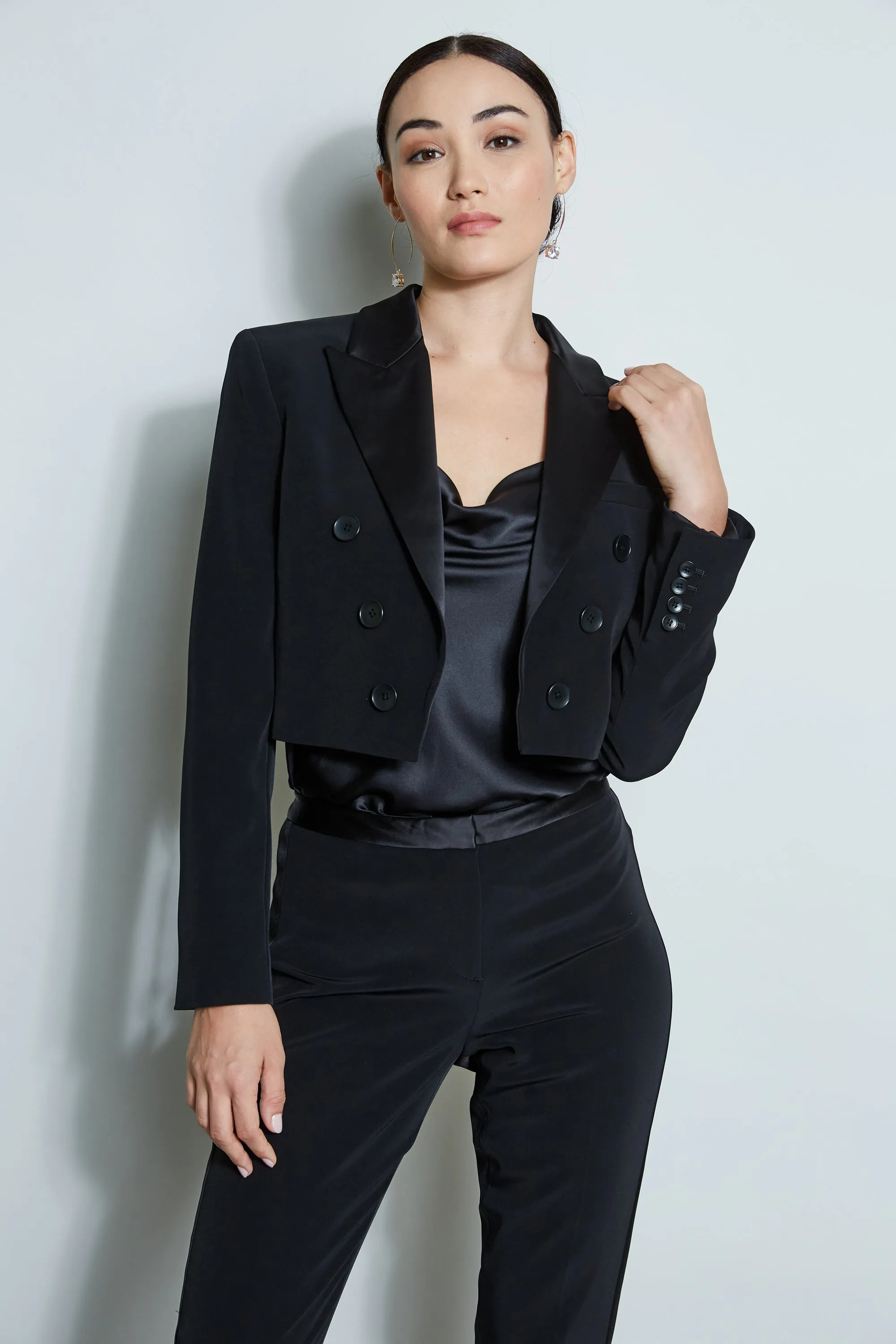 Cropped Tuxedo Jacket