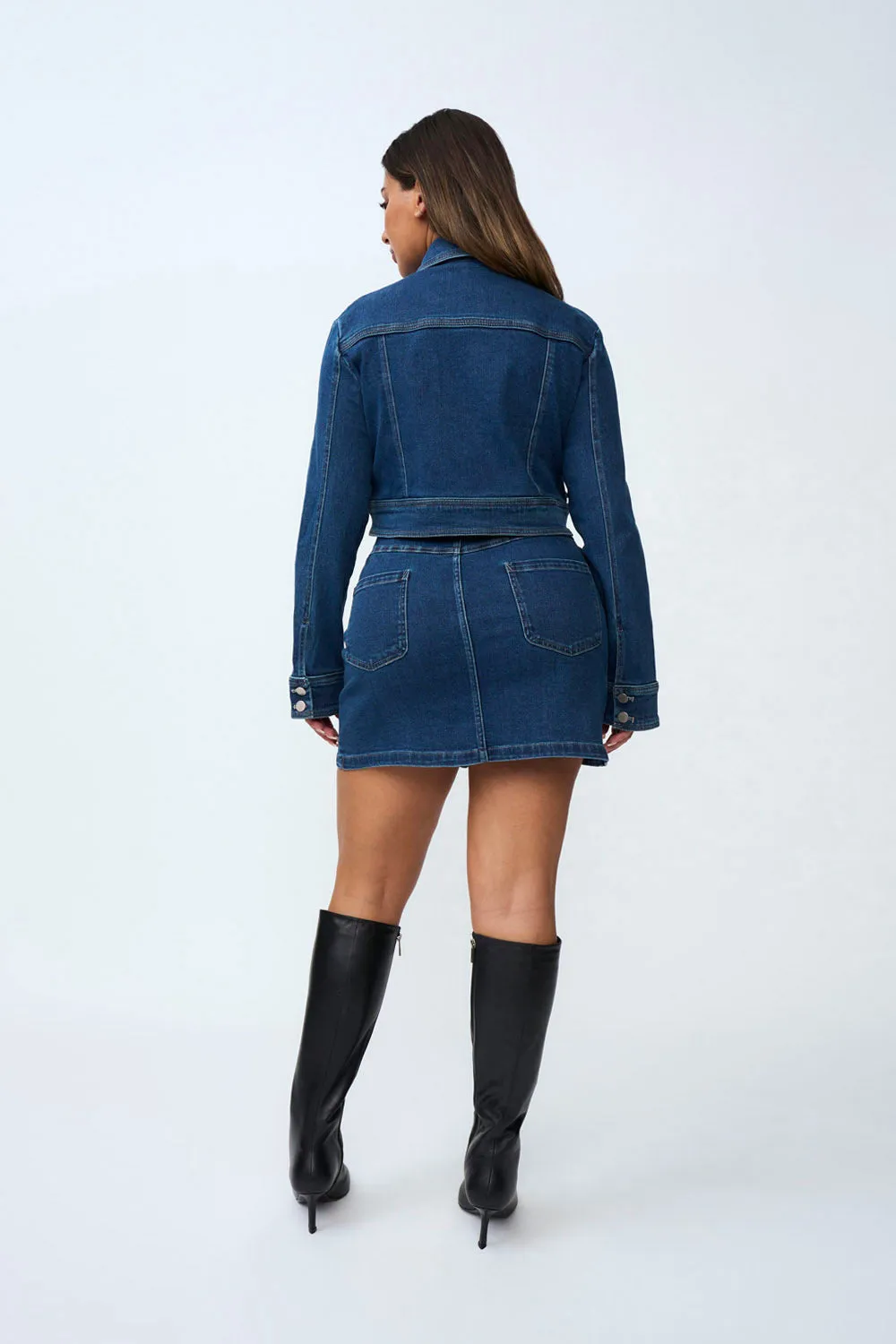 Daze Denim Pipe Crop Jacket | Final Sale - Indigo