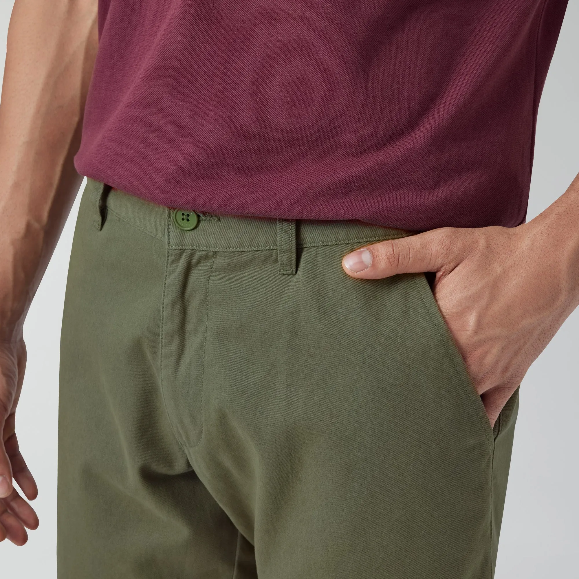 Element Cotton Chinos Shorts For Men Olive Green