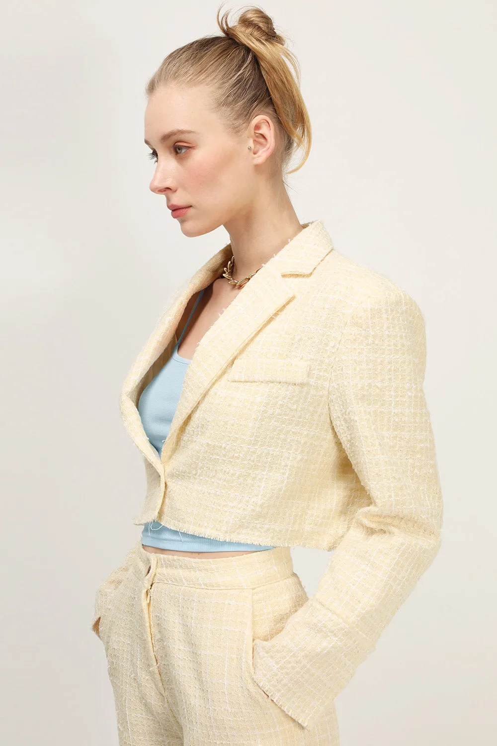 Ella Tweed Cropped Jacket