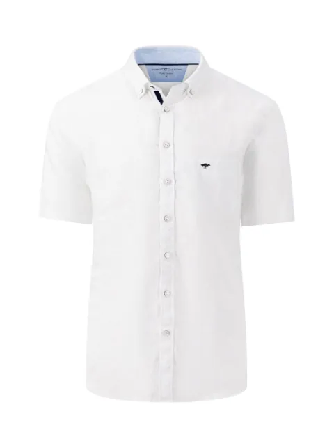 FYNCH HATTON® Premium Linen S/S Shirt/White - SS24 SALE