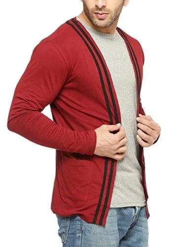 Gritstones Round Neck Full Sleeve Men'S Shrug GSFSSHG1304MRNBLK