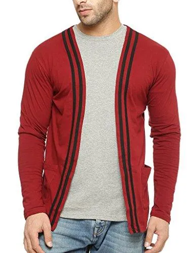 Gritstones Round Neck Full Sleeve Men'S Shrug GSFSSHG1304MRNBLK