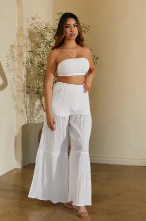 Hazel High Waist Pant - White