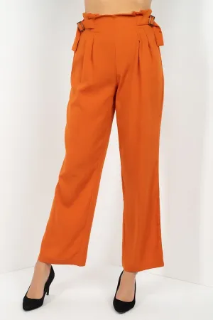 High Waist Paperbag Wide Pants - 2 colors