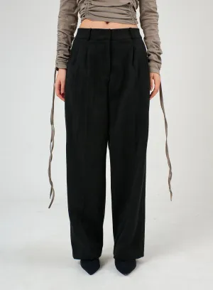 High-Waist Tailored Pants IJ403