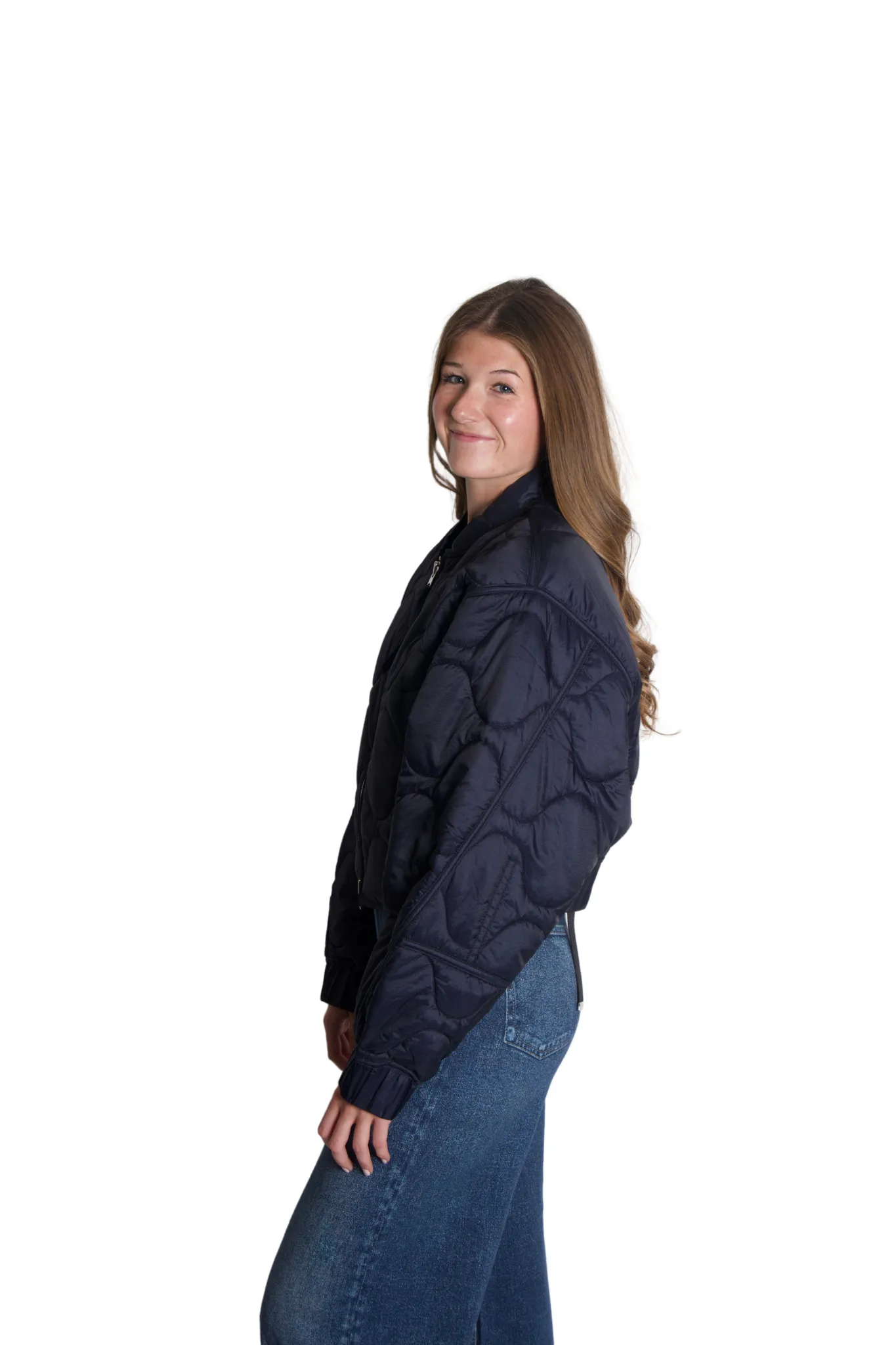 Iona Quilted Jacket in Navy