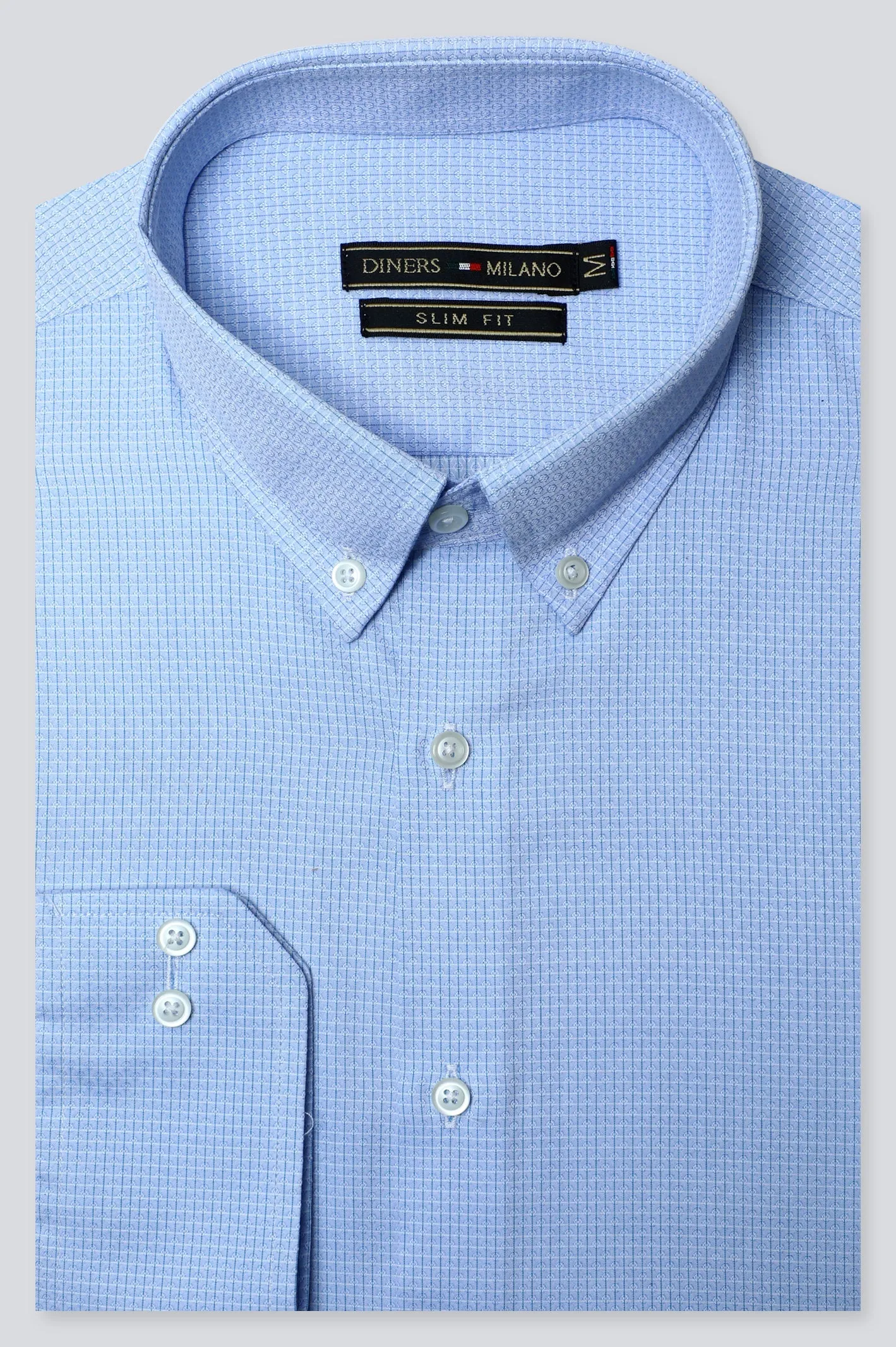 Light Blue Self Formal Milano Shirt