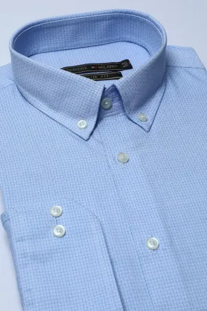 Light Blue Self Formal Milano Shirt