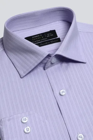 Light Purple Double Stripes Formal Shirt