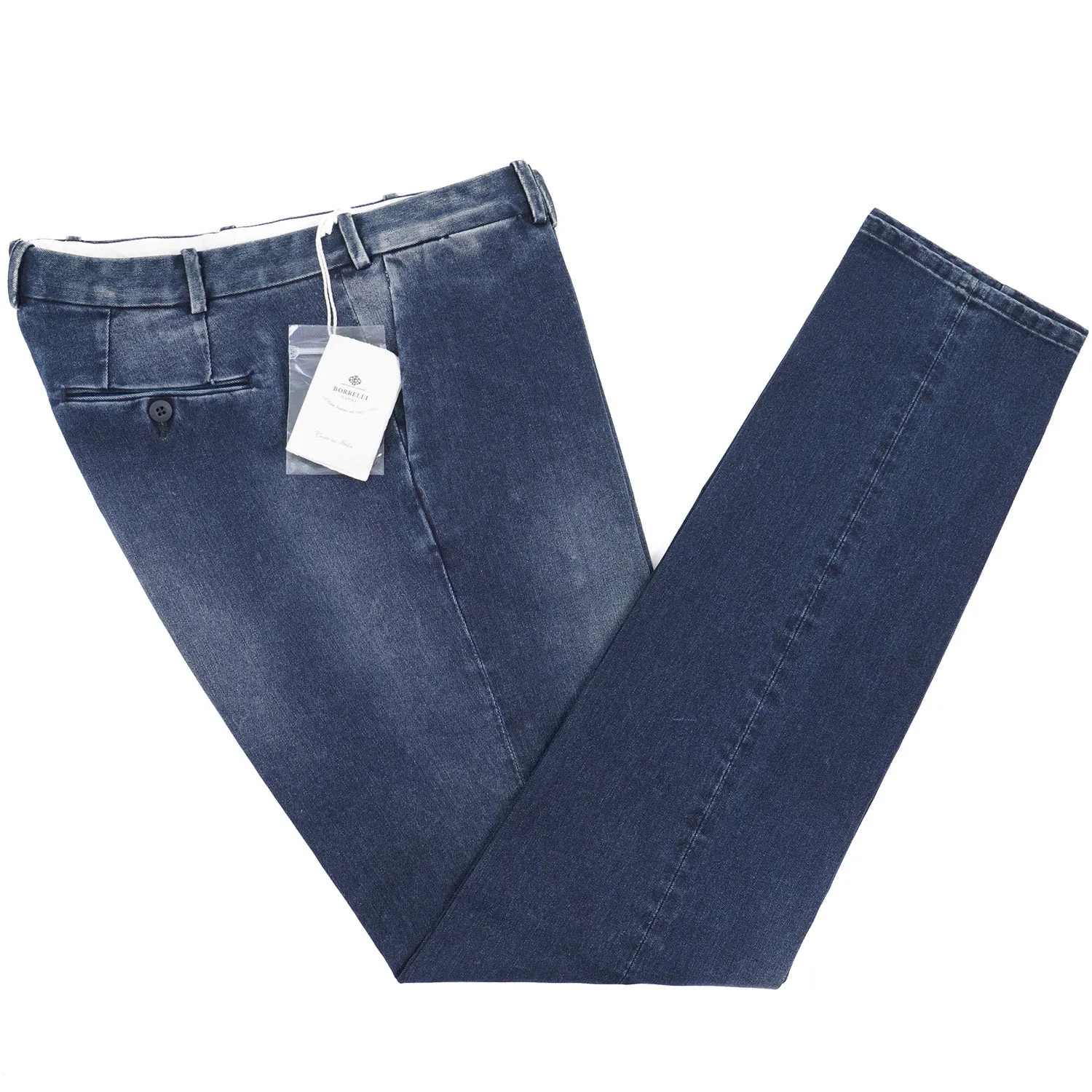 Luigi Borrelli Slim-Fit Denim Chinos