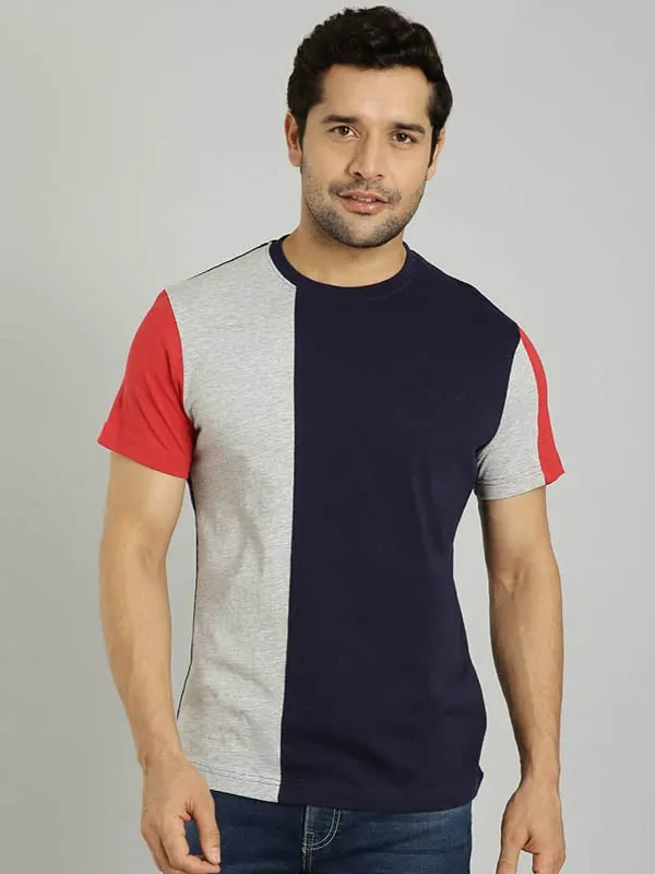 Men Color Block Crew Neck T-Shirt