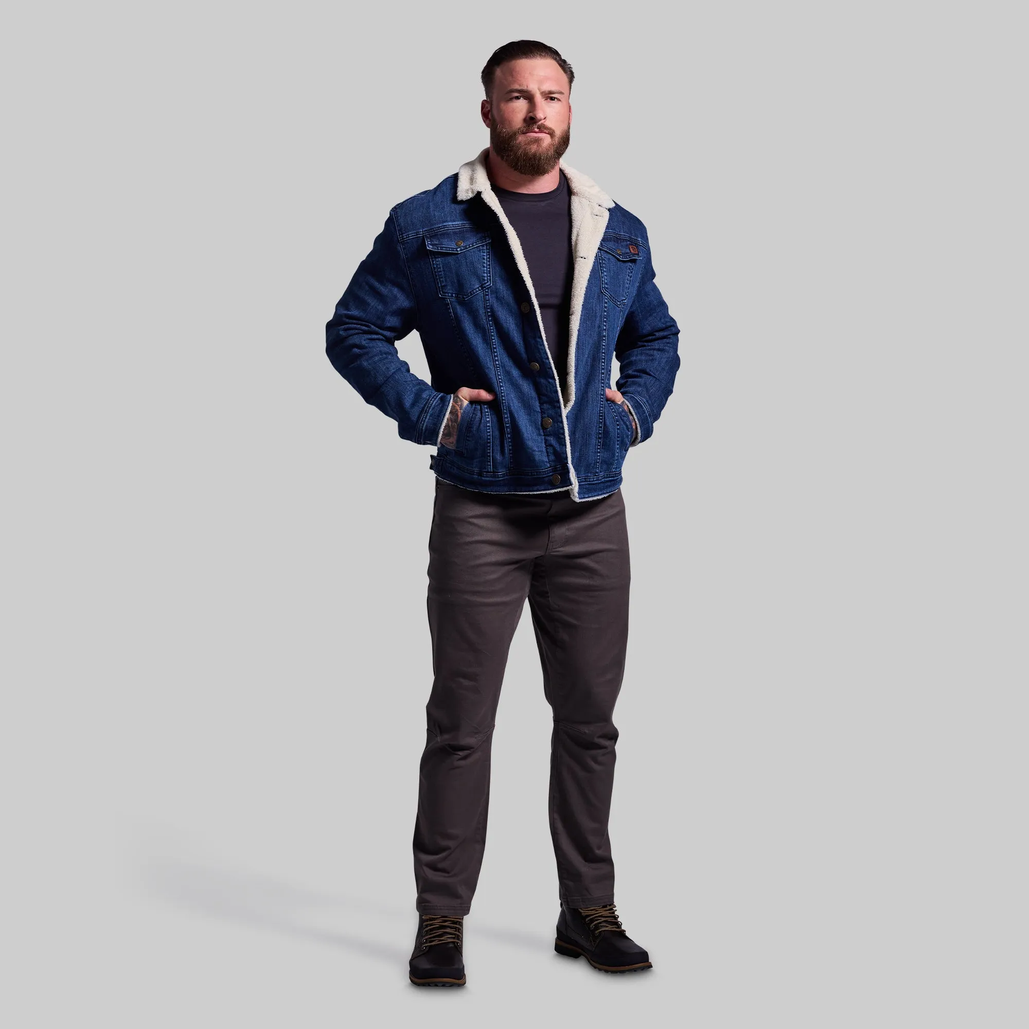 Men's FLEX Stretchy Pioneer Jacket 2.0 (Vintage Dark Wash)