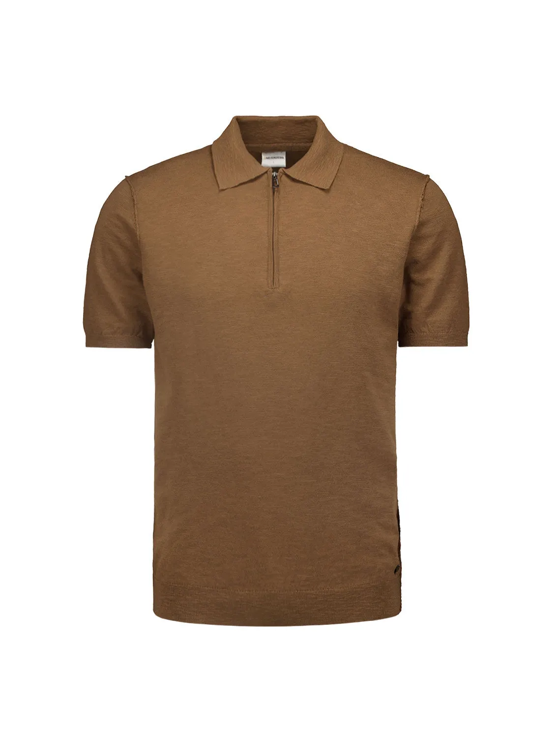 Modern Zip-Collar Polo – Timeless Style | Brown