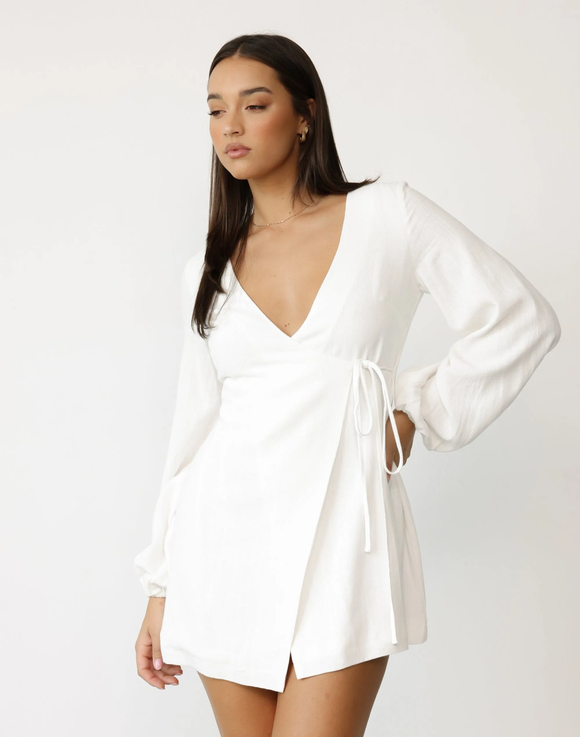 Mori Mini Dress (White)