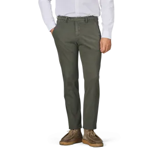 Moss Green Cotton Stretch BG62 Trousers