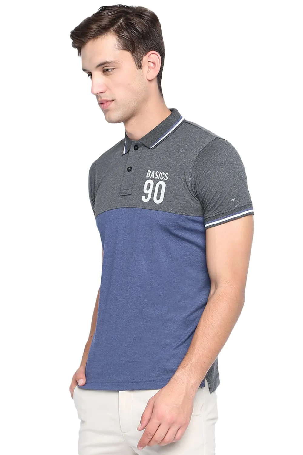 Muscle Fit Heather Polo T Shirt