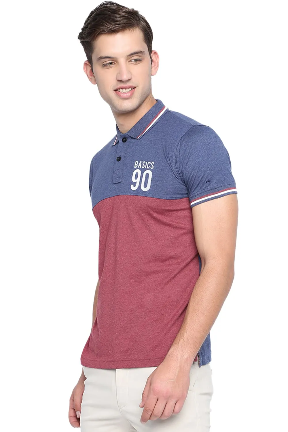 Muscle Fit Heather Polo T Shirt