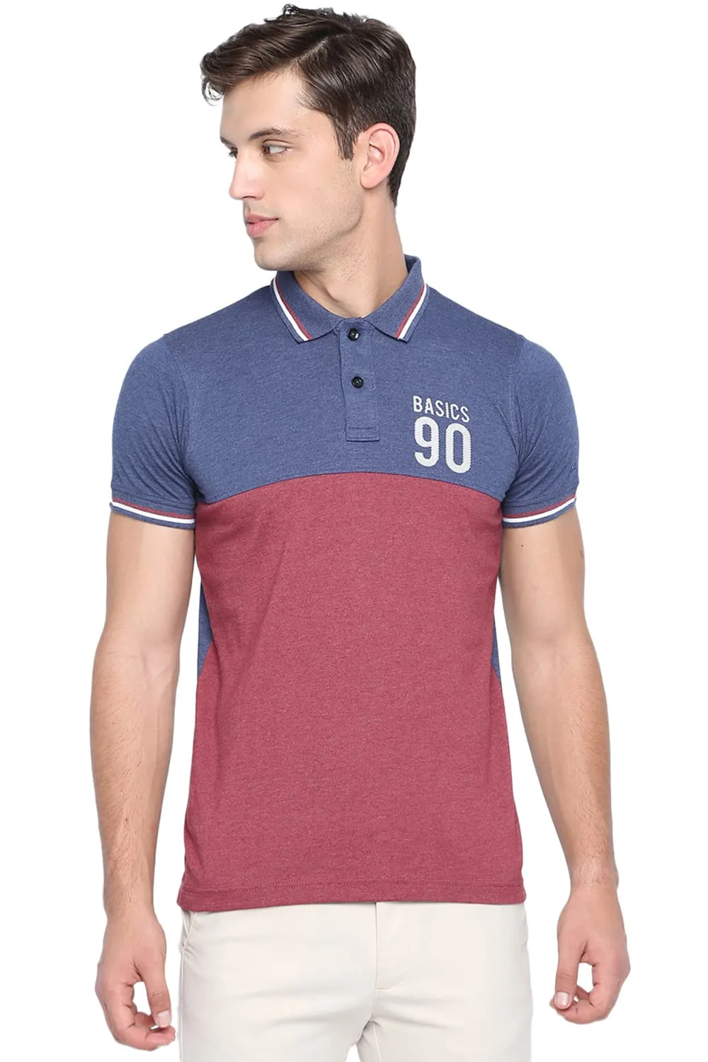 Muscle Fit Heather Polo T Shirt