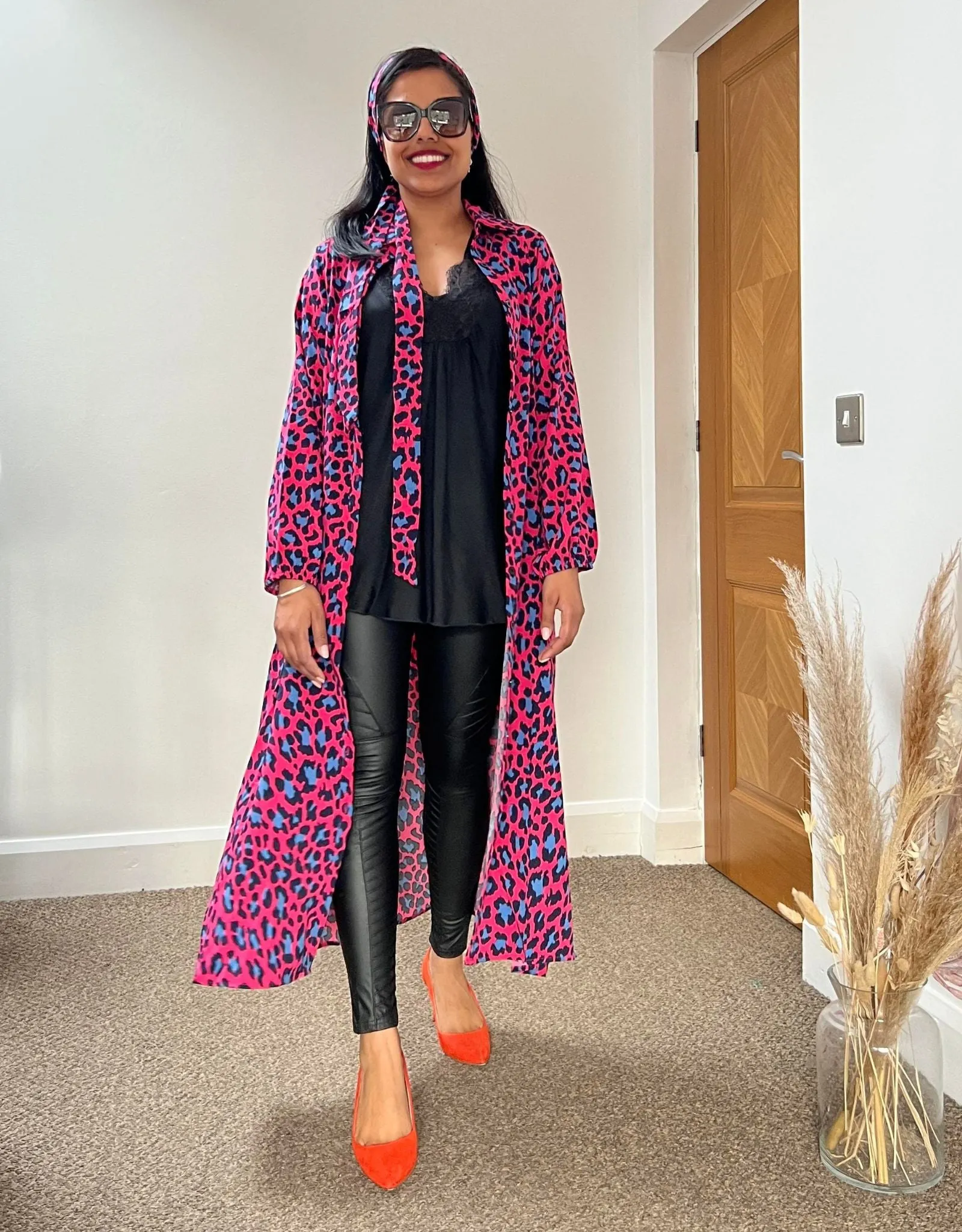 Nila Colourful Leopard Shirt dress