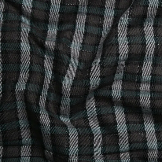 Pine Grey Brushed Cotton Check Shirt