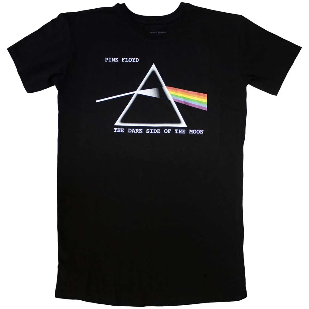 Pink Floyd Ladies T-Shirt Dress: Dark Side Of The Moon Courier