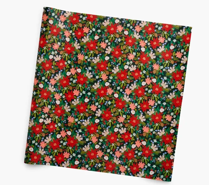 Poinsettia Wrapping Paper Roll