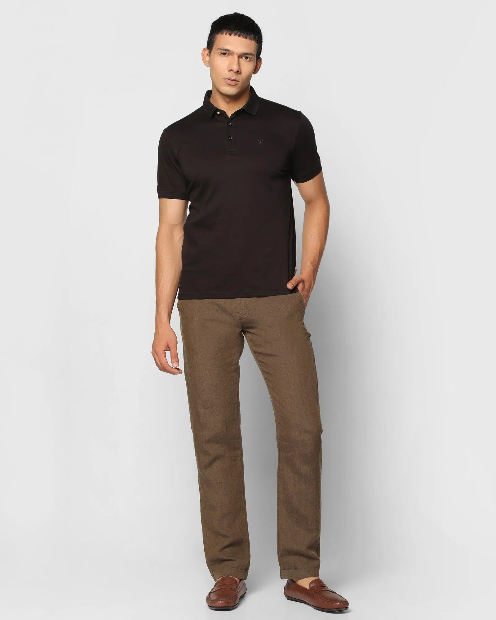 Polo Black Solid T-Shirt - Toll