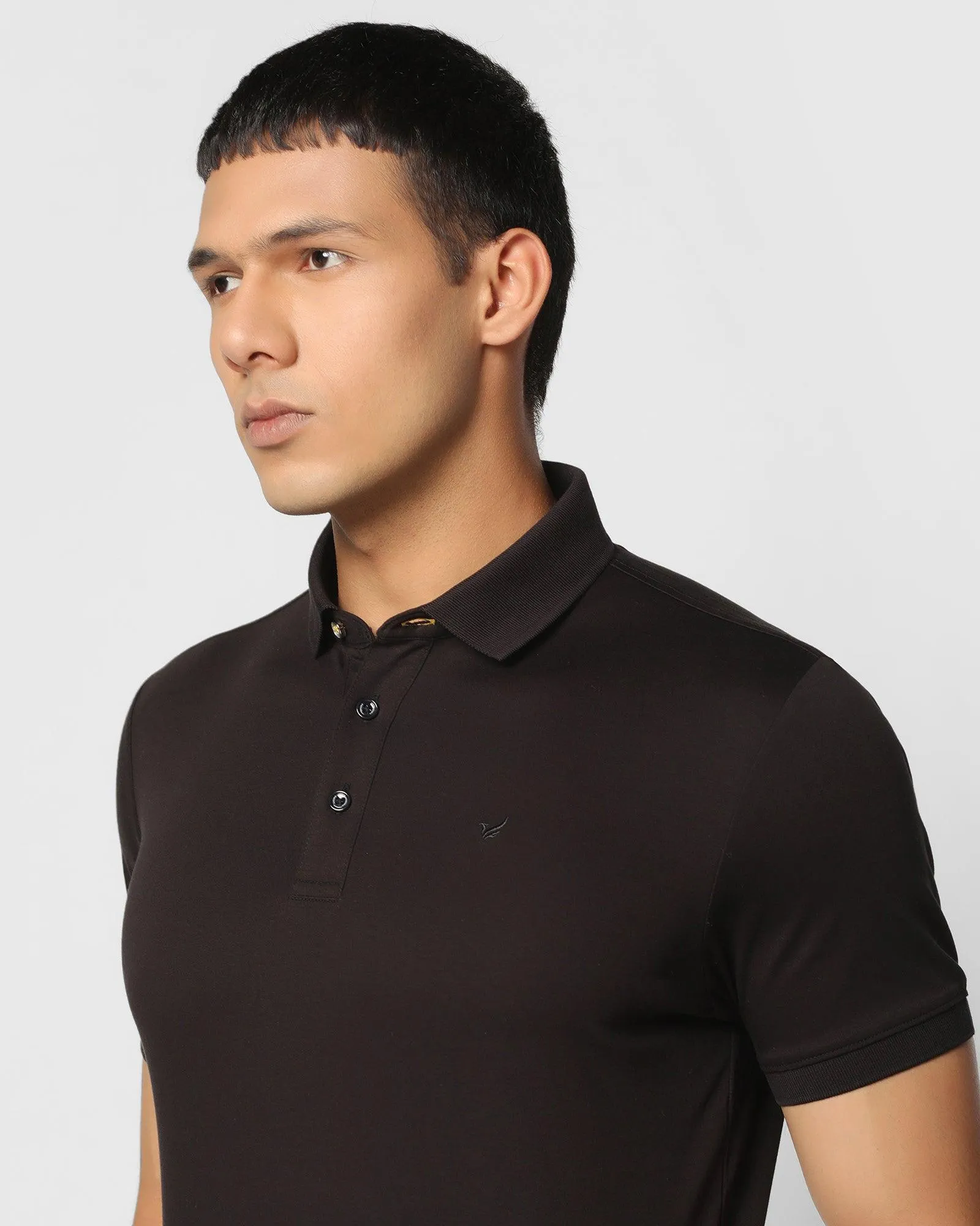 Polo Black Solid T-Shirt - Toll