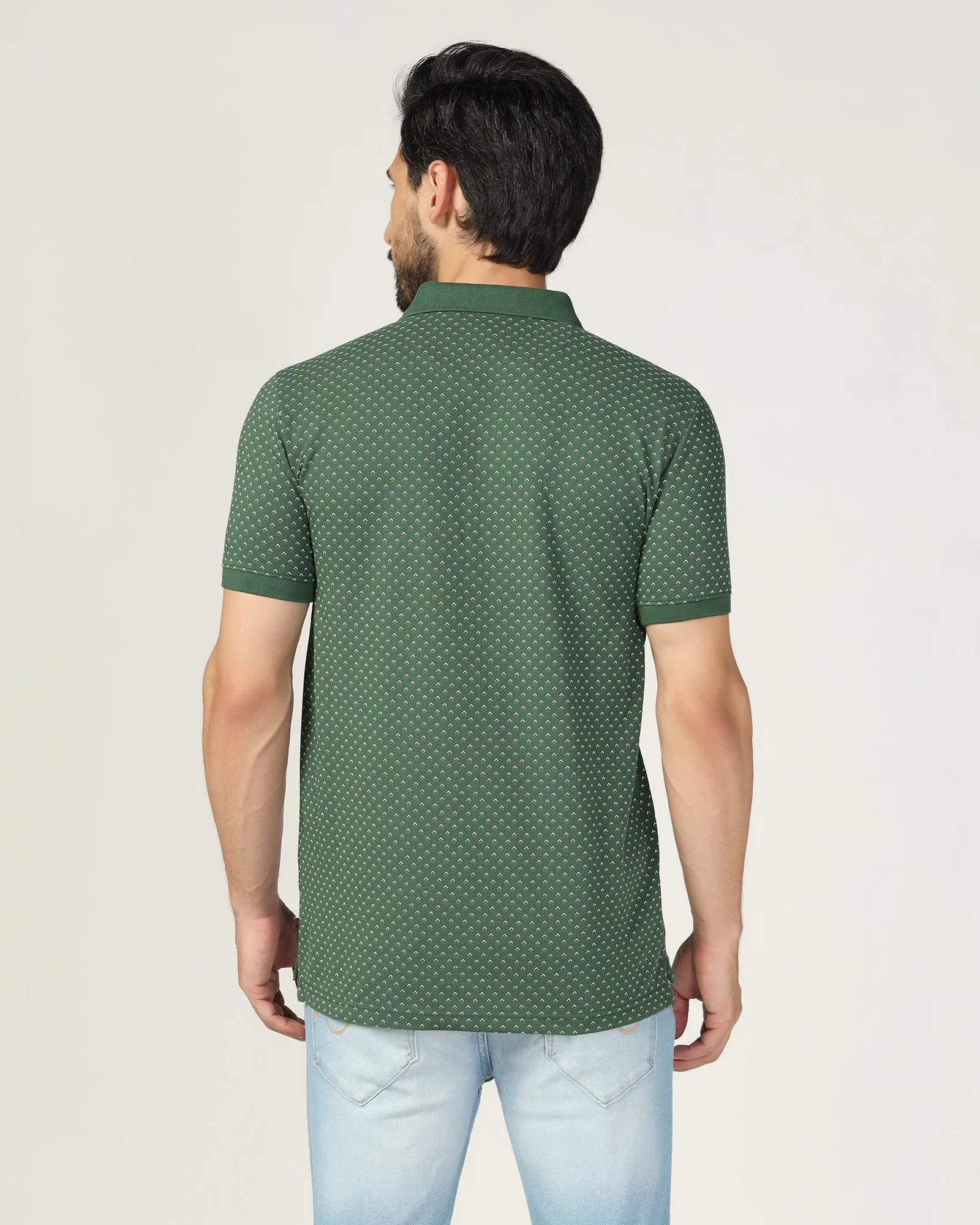 Polo Forest Green Printed T-Shirt - Pisces