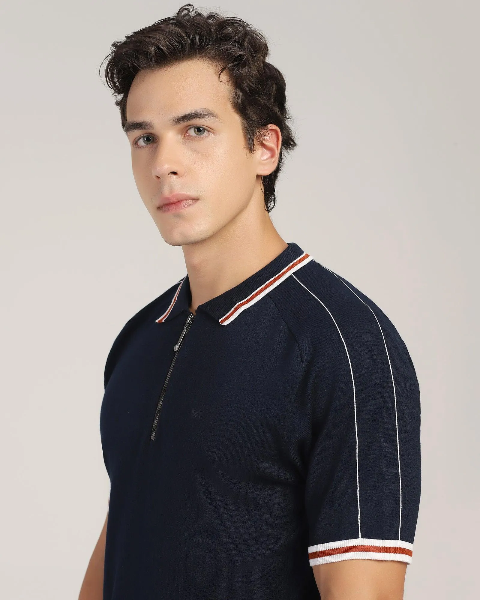 Polo Navy Solid T-Shirt - Seppy