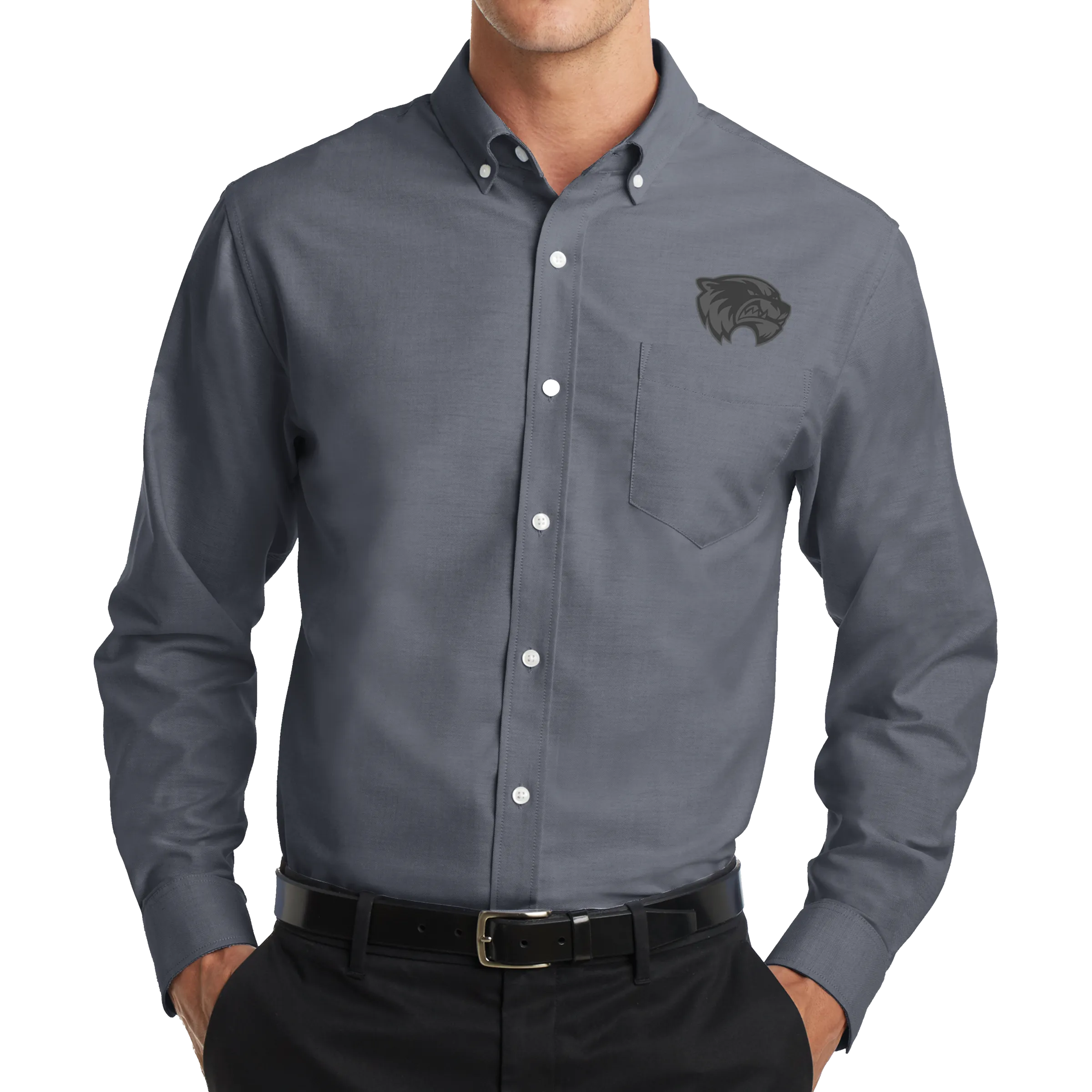 Port Authority SuperPro Oxford Shirt- Mascot 2 Tone