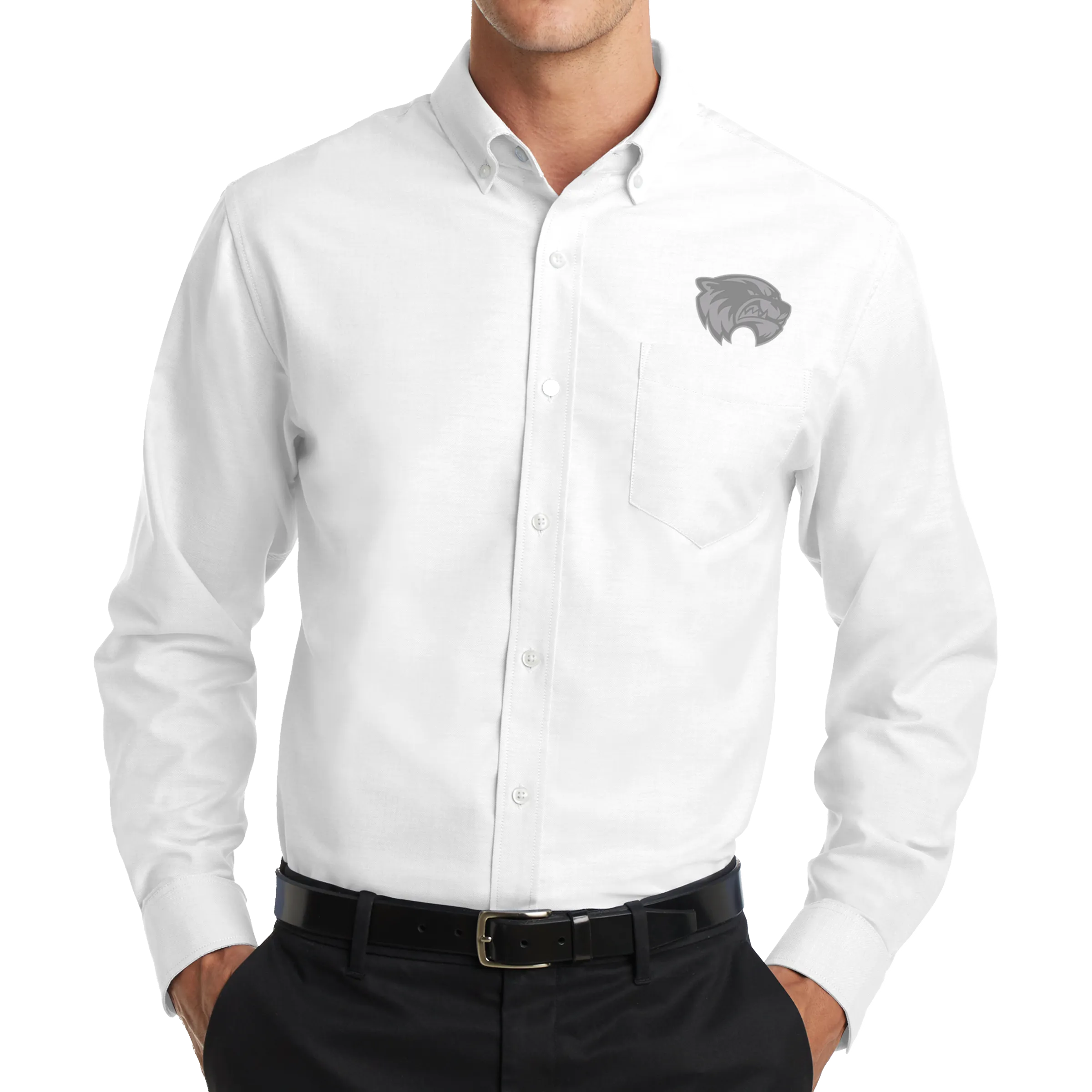 Port Authority SuperPro Oxford Shirt- Mascot 2 Tone