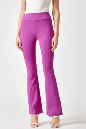 "Kick Flare" High Waist Flare Pant- Magenta